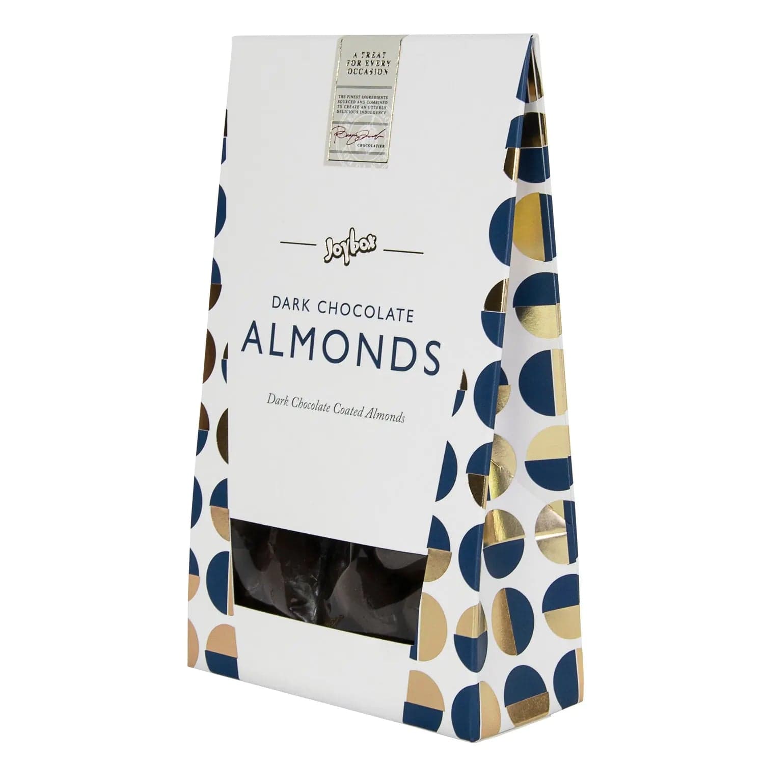 Jag Couture London - New York Joybox almonds coated in dark chocolate in carton