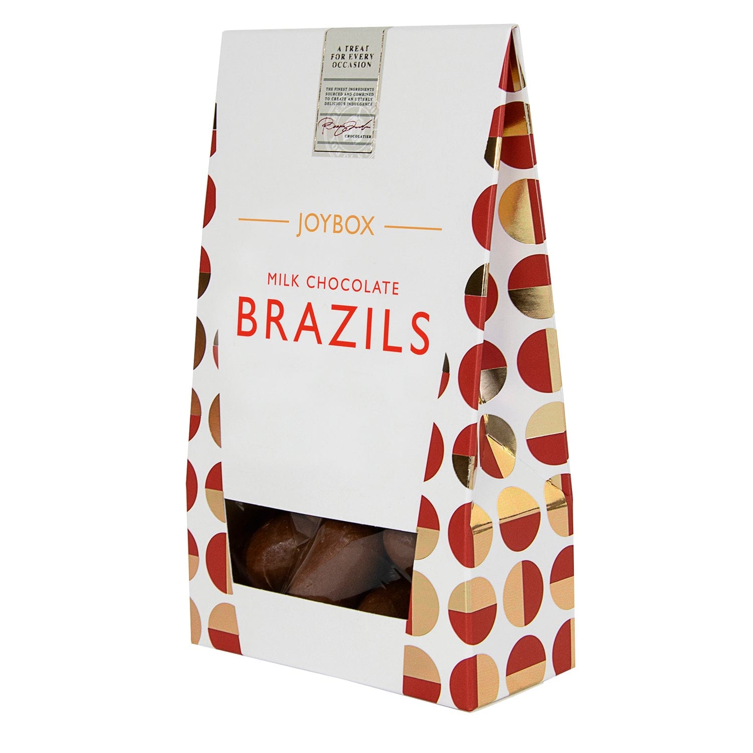 Jag Couture London - New York Joybox Brazil nuts coated in milk chocolate in carton