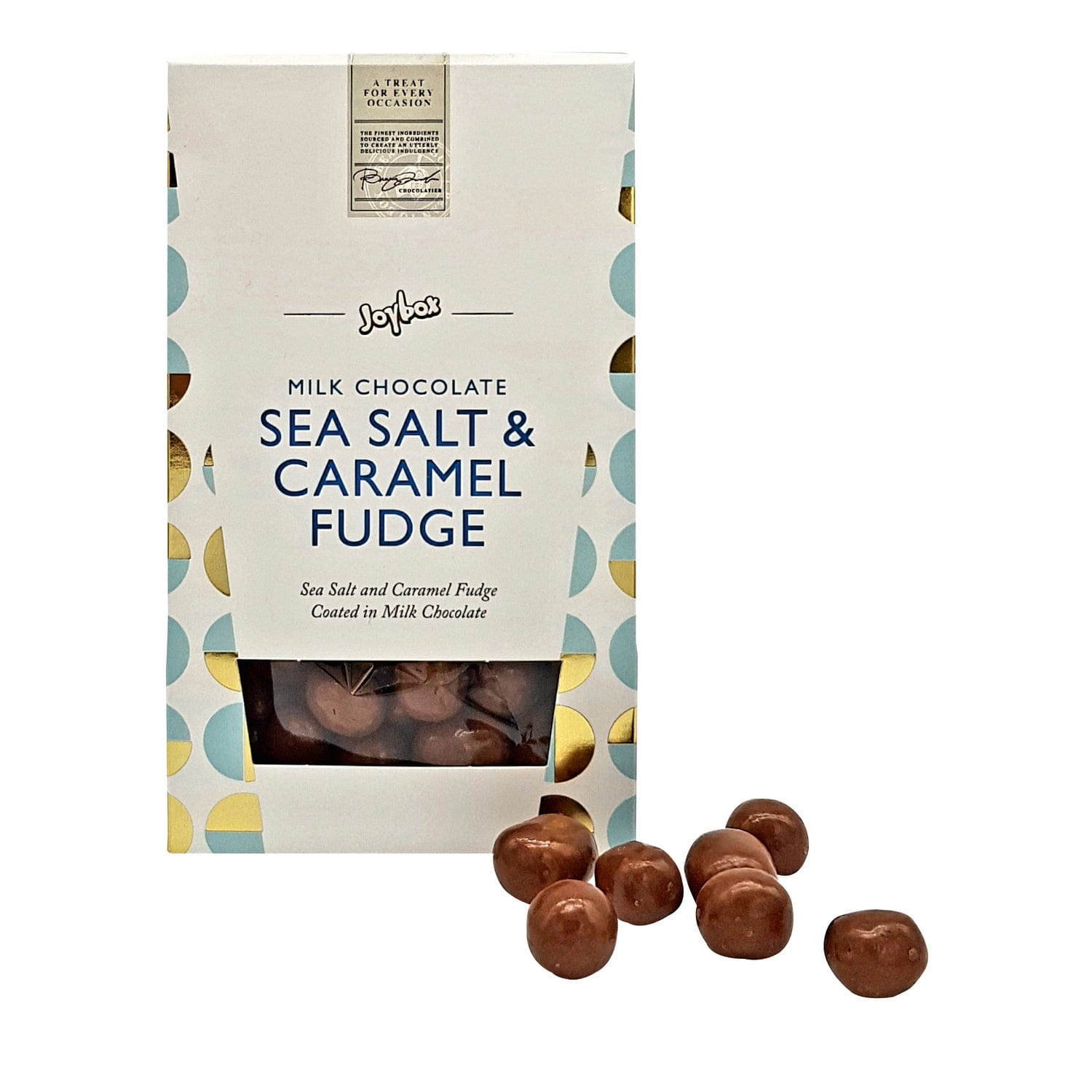 Jag Couture London - New York Joybox sea salt and caramel fudge coated in milk chocolate in carton