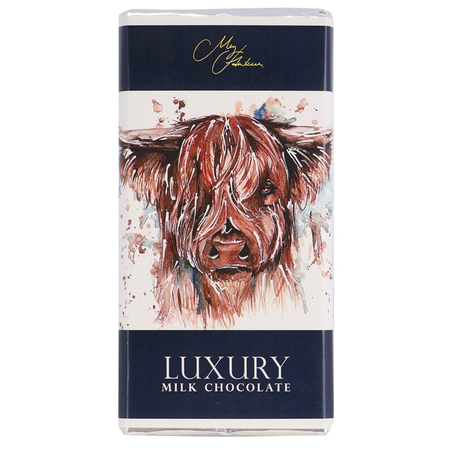 Jag Couture London - New York Meg Hawkins Highland Cow design milk chocolate bar