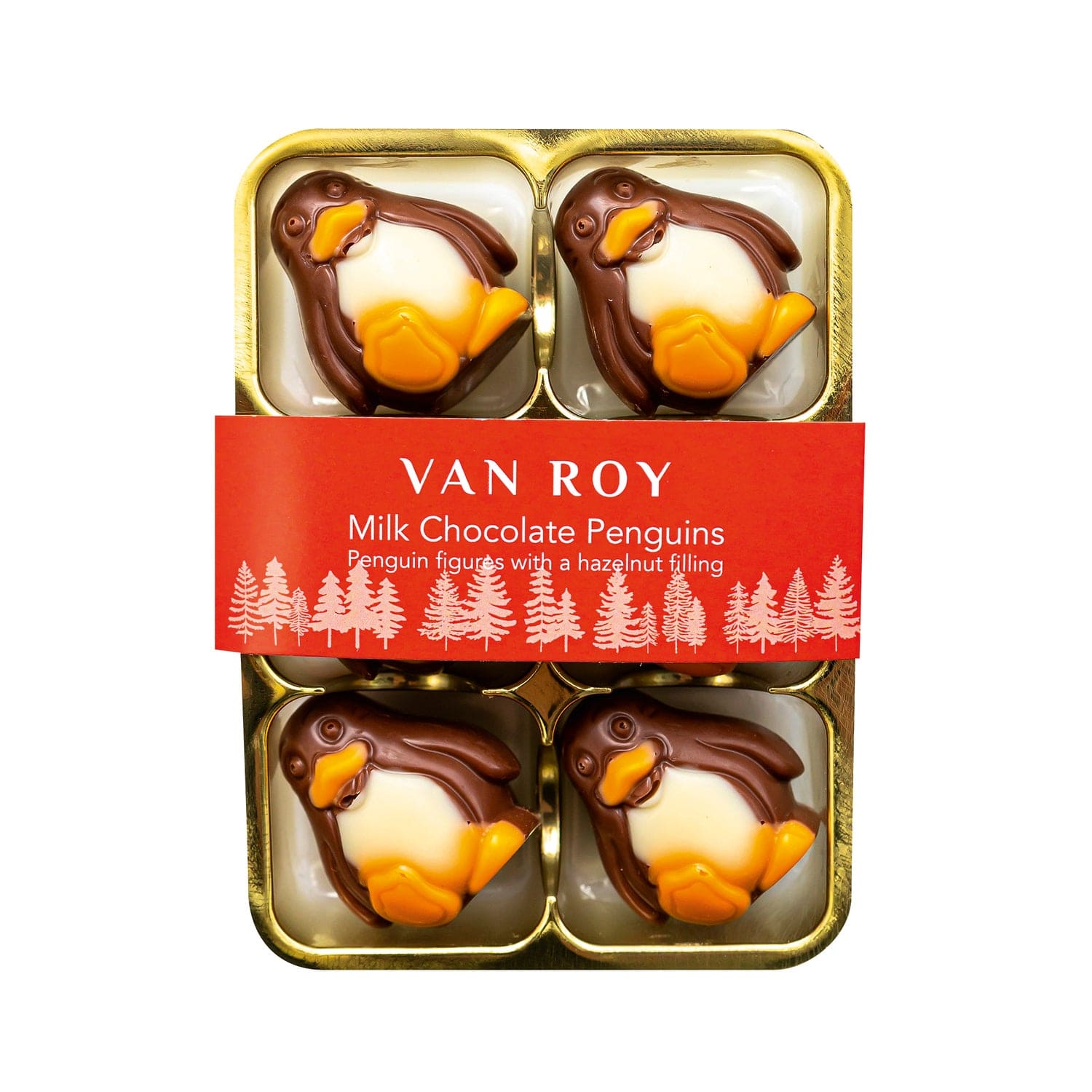 Jag Couture London - New York Milk chocolate penguin figures with hazelnut filling in cello pack