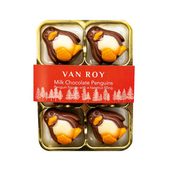 Jag Couture London - New York Milk chocolate penguin figures with hazelnut filling in cello pack
