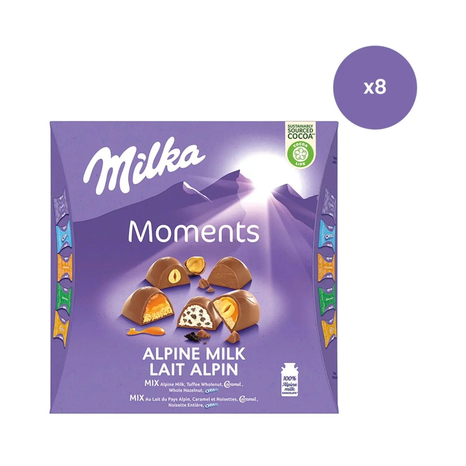 Jag Couture London - New York Milka Moments assortment of alpine milk chocolates in gift box