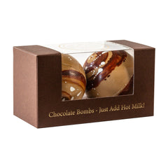 Jag Couture London - New York Mr Thoms duo caramel flavoured milk chocolate bomb in gift box - VAT FREE