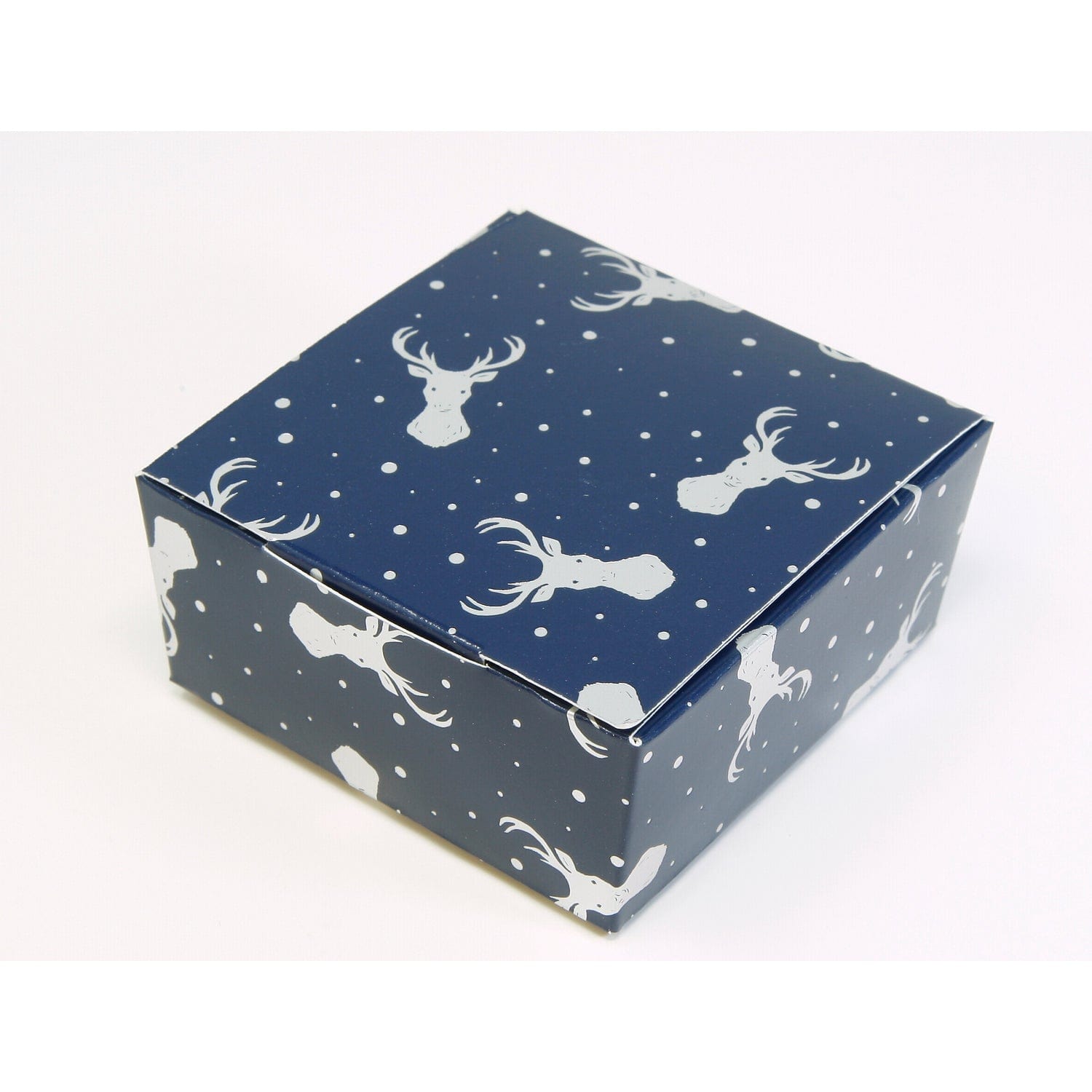 Jag Couture London - New York Navy with silver stag design 4 choc box