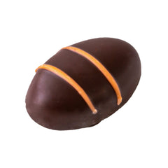 Jag Couture London - New York Orange fondant cream - enrobed in dark chocolate with orange stripe decoration 10g