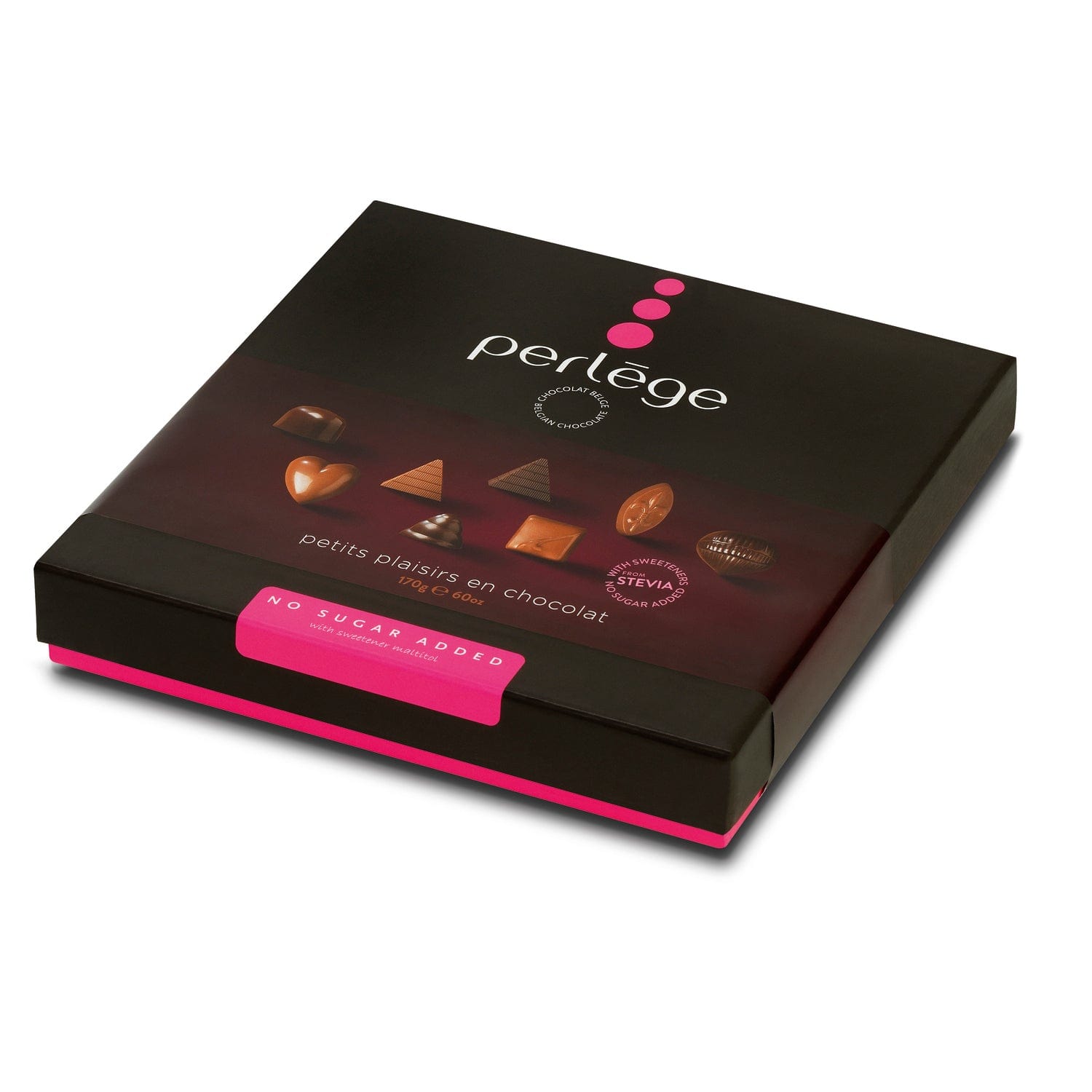 Jag Couture London - New York Perlege luxury rigid box of Belgian chocolates sweetened with Stevia