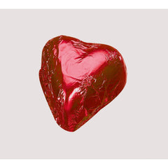 Jag Couture London - New York Red foiled heart - milk chocolate with praline 11g