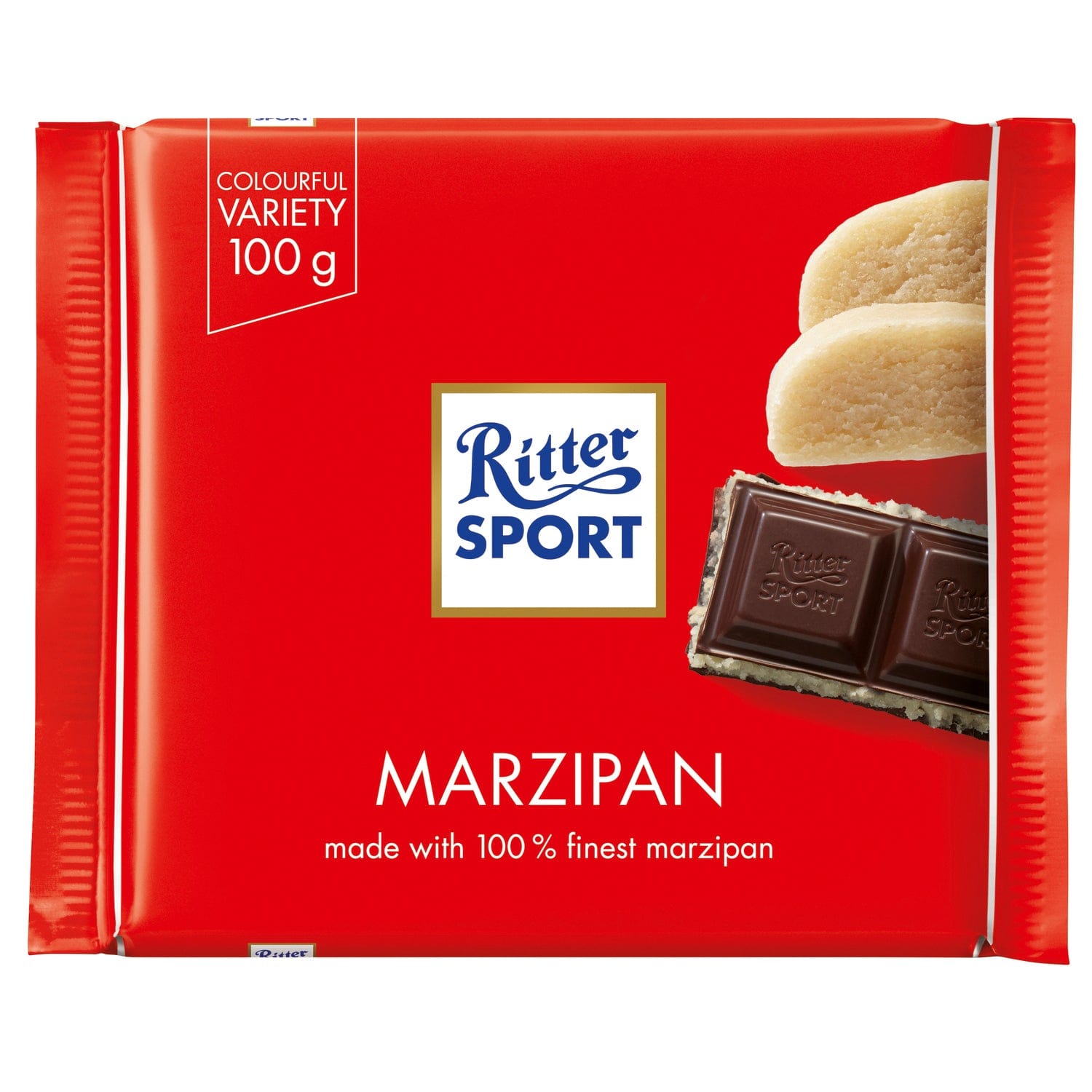 Jag Couture London - New York Ritter Sport dark chocolate covered marzipan bar