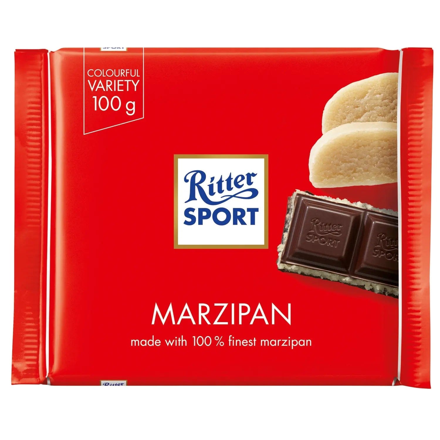 Jag Couture London - New York Ritter Sport dark chocolate covered marzipan bar