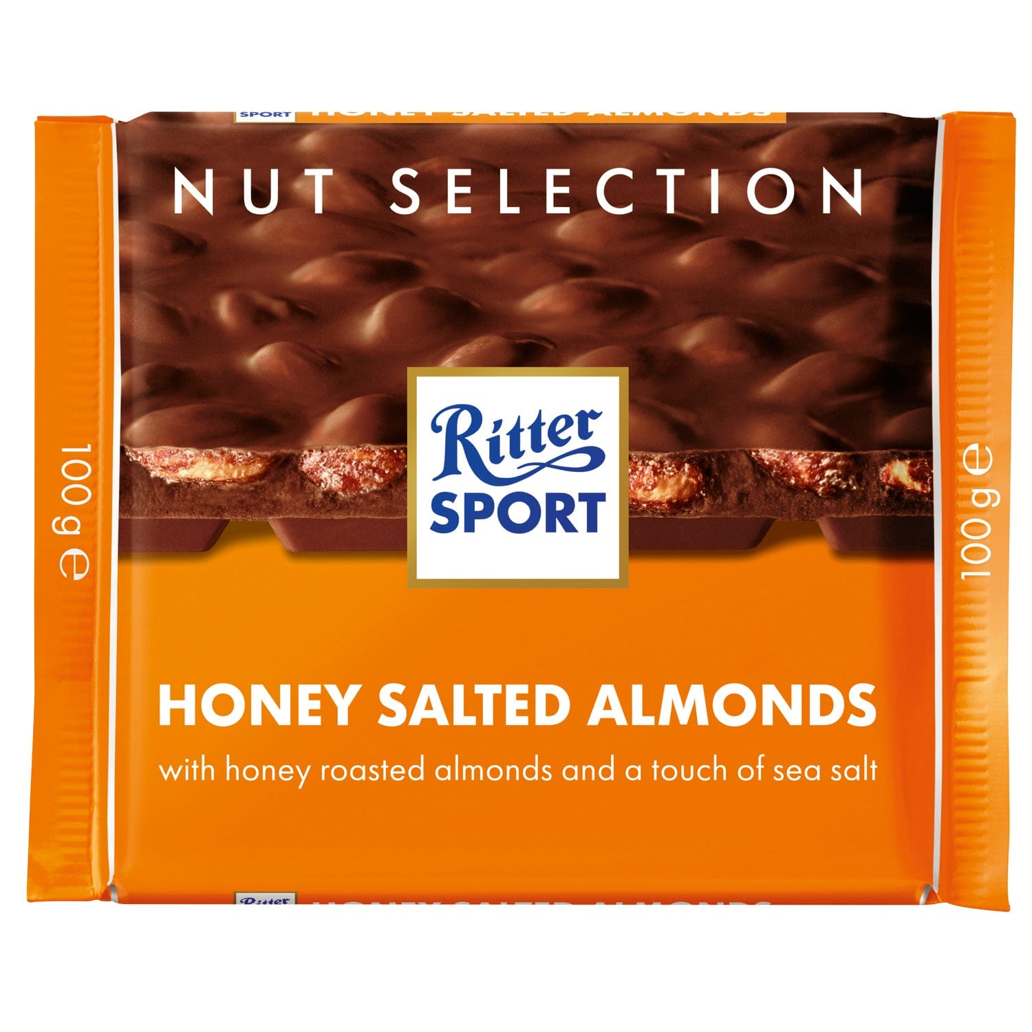 Jag Couture London - New York Ritter Sport milk chocolate with honey, salt and almonds bar