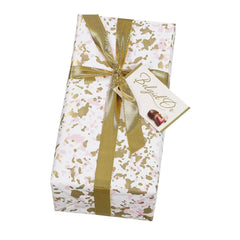Jag Couture London - New York Splatter design gift wrapped ballotin of assorted Belgian chocolates