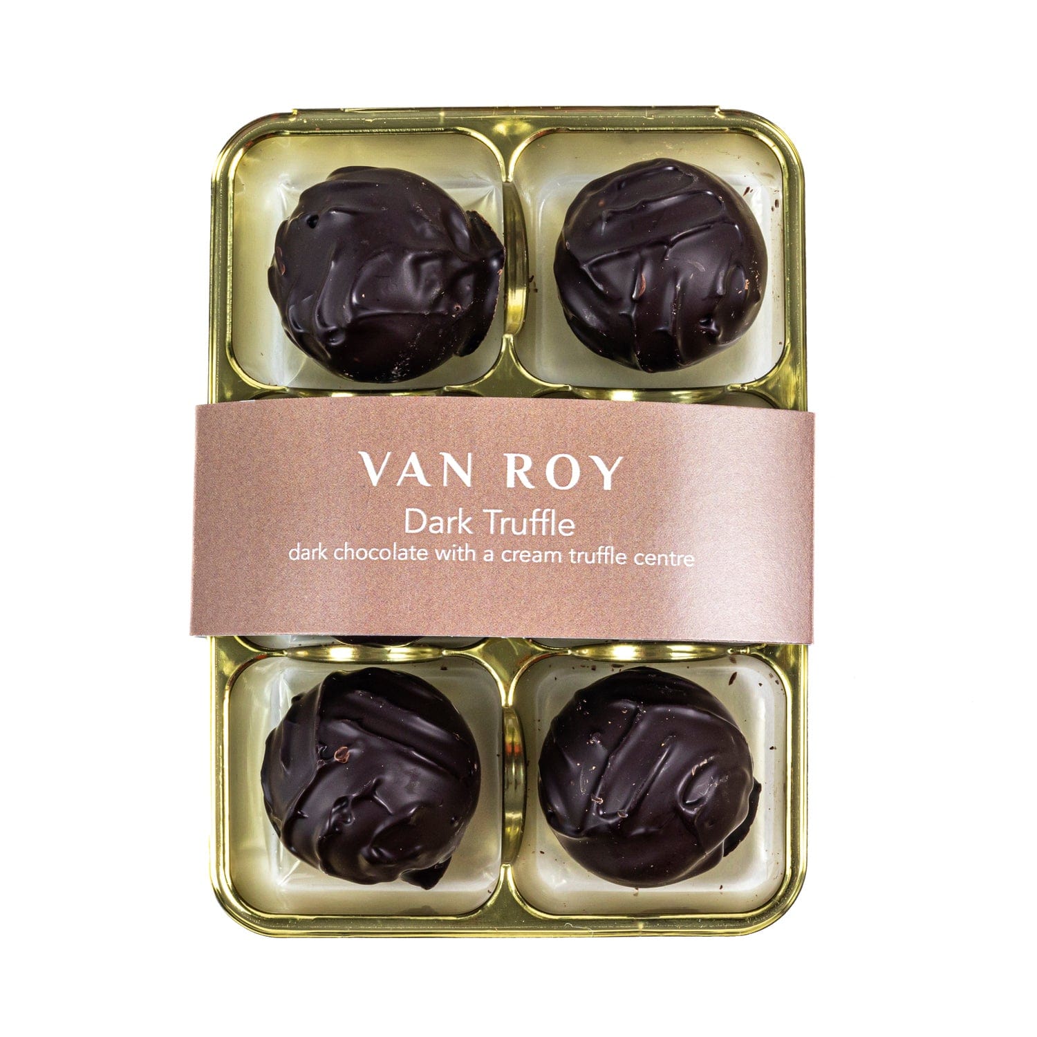 Jag Couture London - New York Van Roy 6 pack of dark chocolate truffles in cello