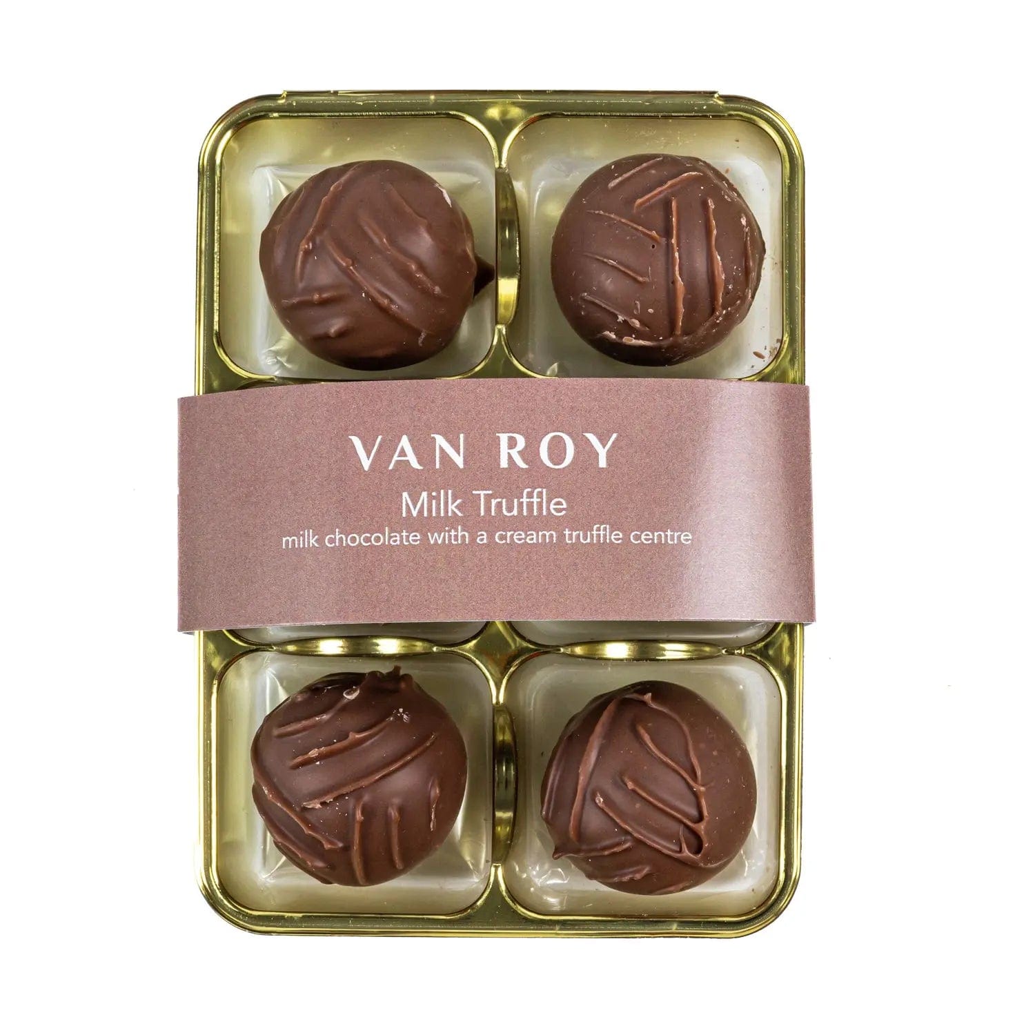Jag Couture London - New York Van Roy 6 pack of milk chocolate truffles in cello