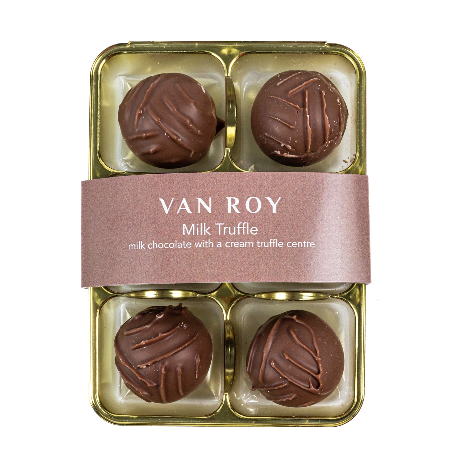 Jag Couture London - New York Van Roy 6 pack of milk chocolate truffles in cello