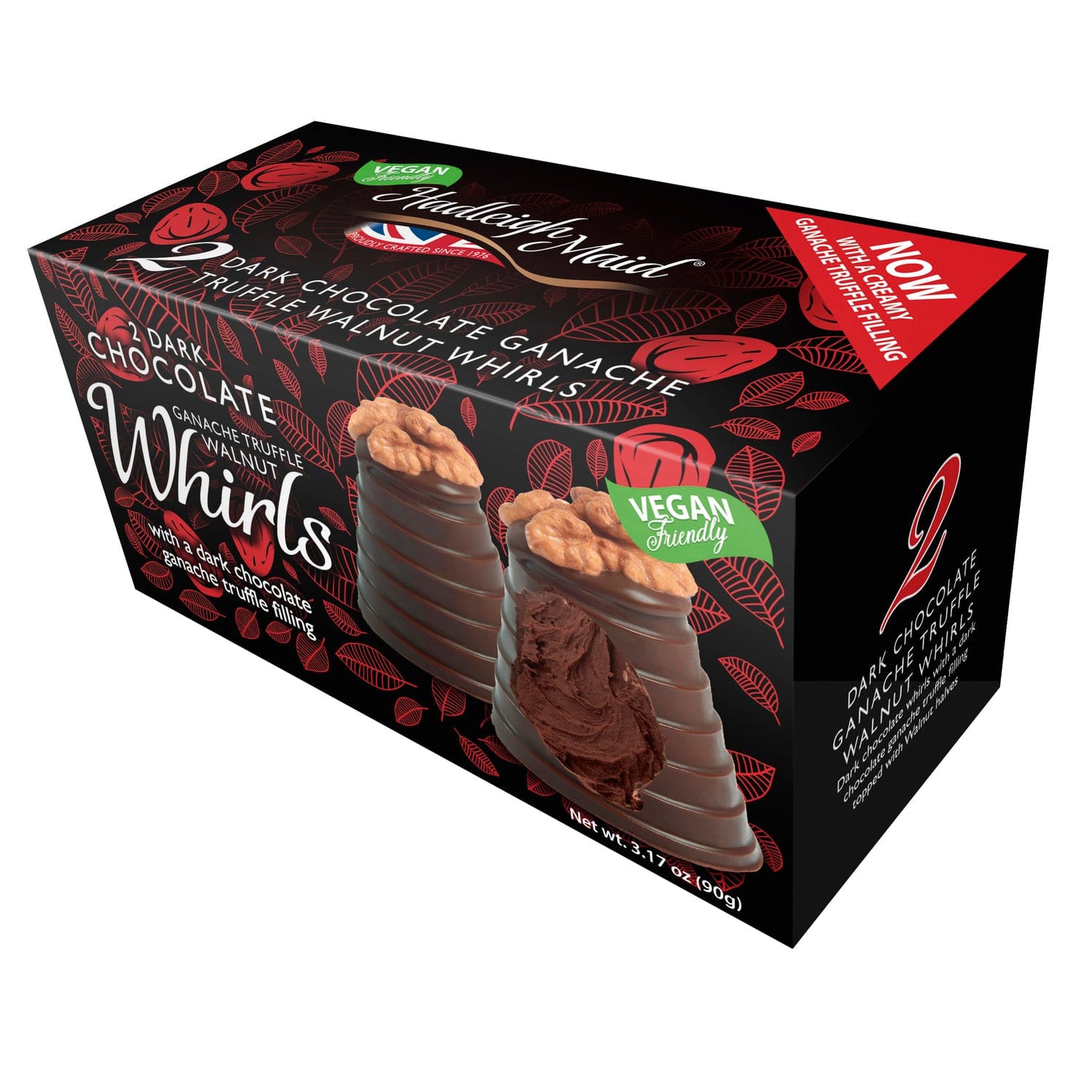 Jag Couture London - New York Vegan friendly dark chocolate ganache walnut whirls twin pack