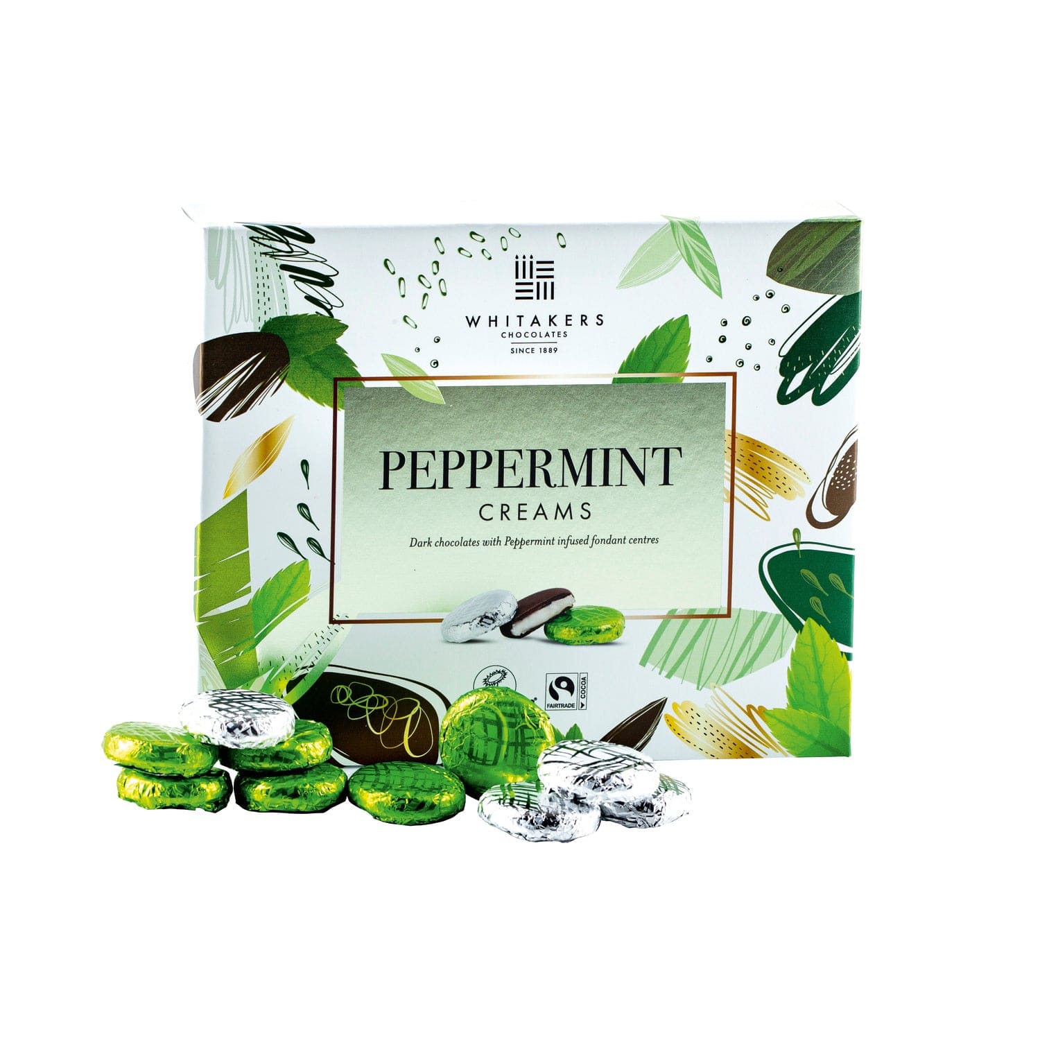 Jag Couture London - New York Whitakers foiled dark chocolate peppermint creams in carton