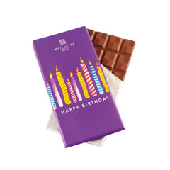 Jag Couture London - New York Whitakers milk chocolate bar with Birthday Candles wrapper