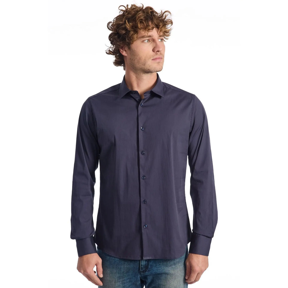 The-Luxurious-Baldinini-Trend-ART.001BDT_BluNavy-SHIRT Jag Couture London - New York