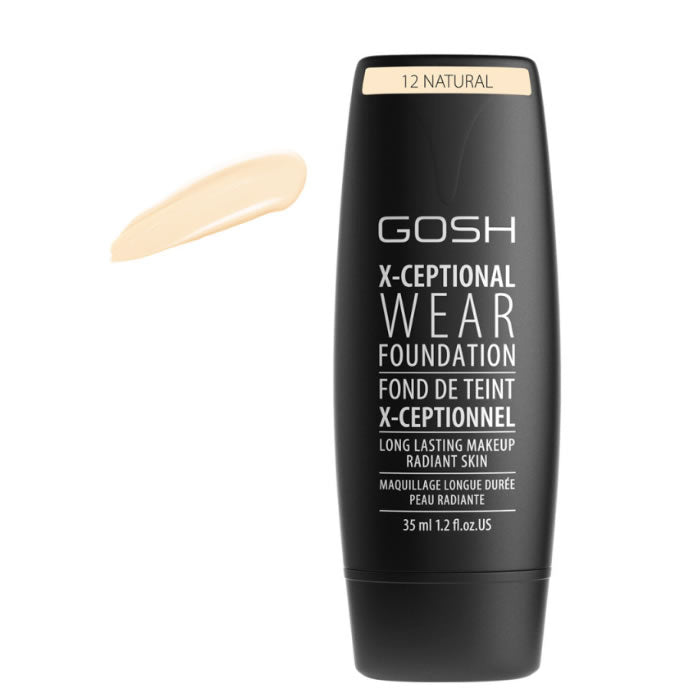 Gosh X-Ceptional Wear Foundation Long Lasting Makeup 12 Natural 35ml Jag Couture London - New York