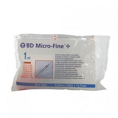 B.d Ultra Fine Jeringa Para Insulina U 100 1ml 29g X 12,7 Mm 10 Unidades Becton Dickinson