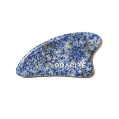 Odacité Crystal Contour Blue Sodalite Gua Sha