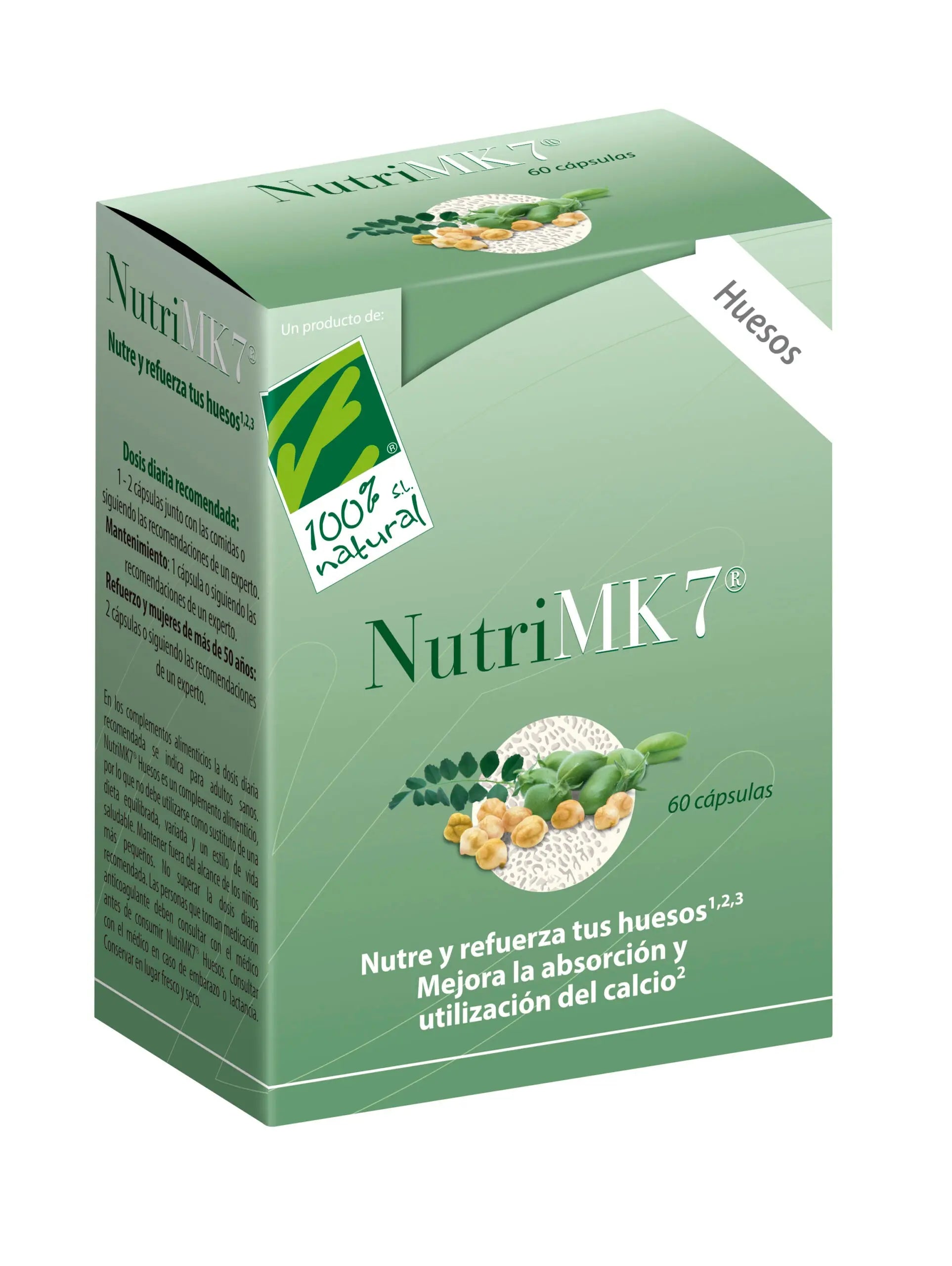 100%natura Nutrimk7 Huesos 60 Capsulas Jag Couture London - New York