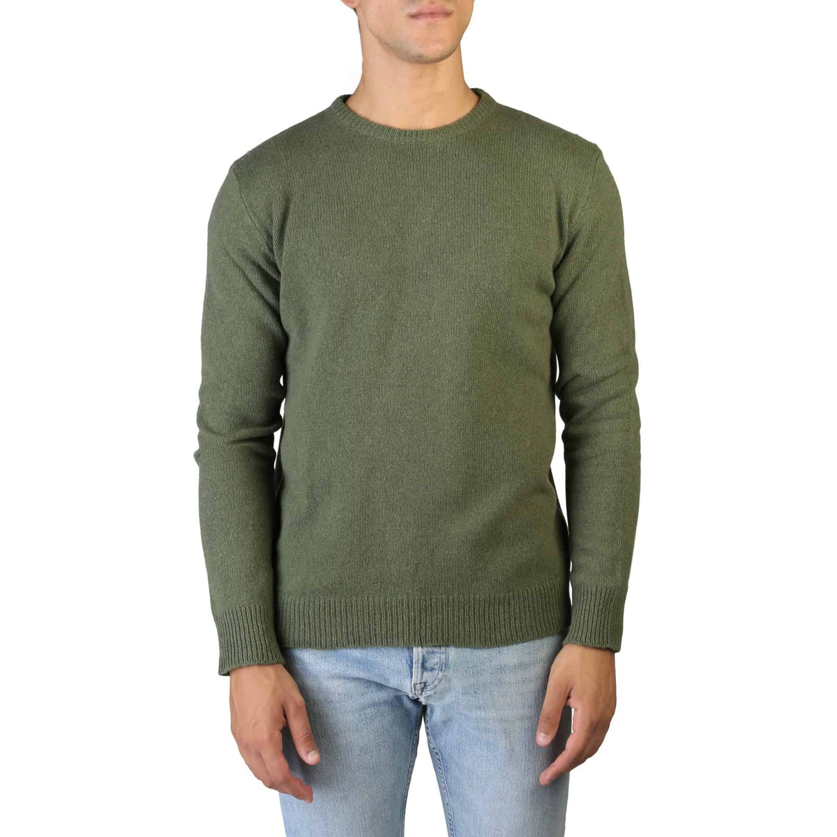 100% Cashmere C-NECK-M_170-BRITISH-GREEN