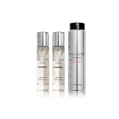 Chanel Allure Homme Sport Travel Spray Rechargeable Set 4 Pieces