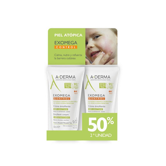 A Derma Exomega Control Emollient Cream 2x50ml