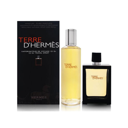 Terre D'hermes Eau De Perfume Spray Refillable 30ml Set 2 Pieces