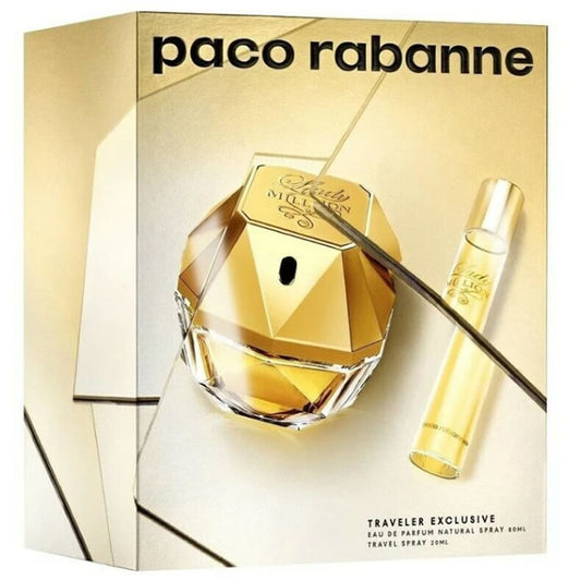 Paco Rabanne Lady Million Eau De Perfume Spray 80ml Set 2 Pieces