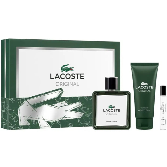 Lacoste Original Eau De Parfum Spray 100ml Set 3 Pieces