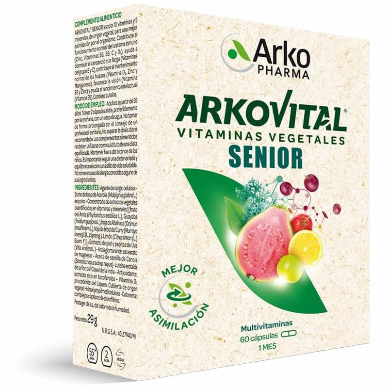 Arkovital Vitamins &amp; Minerals Senior 50+ 60 Capsules