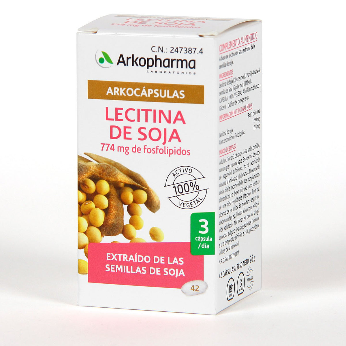 Arkopharma Lecitina Soja Arkocapsulas 42 Capsules