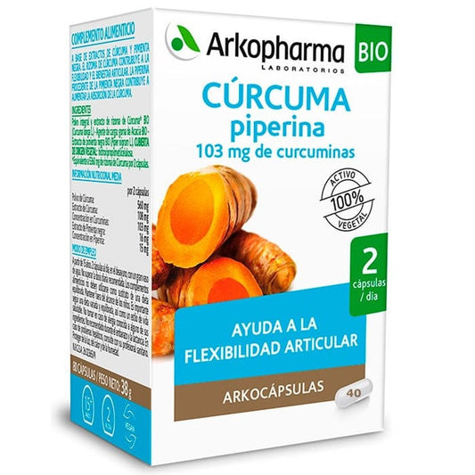 Arkopharma Arkocápsulas Turmeric Piperine 40 Capsules