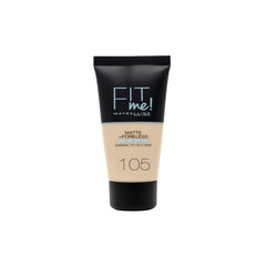 Maybelline Fit Me Matte &amp; Poreless Foundation 105 Natural Ivory Jag Couture London - New York