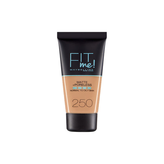 Maybelline Fit Me Matte Poreless Foundation 250 Sun Beige Jag Couture London - New York