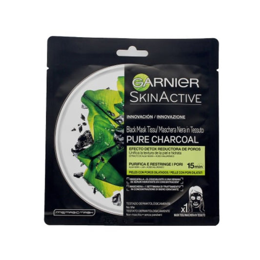 Garnier SkinActive Black Mask Tissu Pure Charcoal 1 Unit