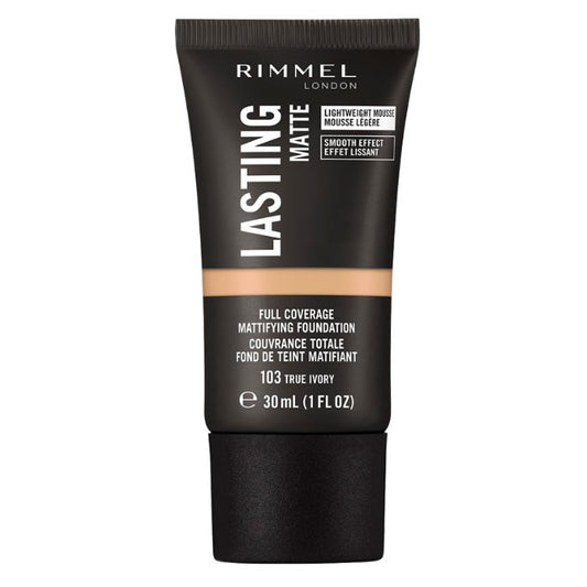 Rimmel London Lasting Matte Foundation 103 True Ivory 30ml