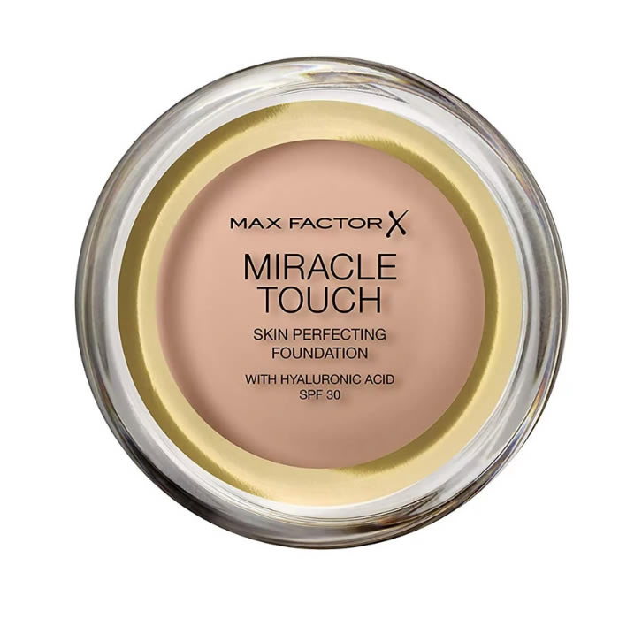 Max Factor Miracle Touch Skin Perfecting Foundation Spf30 045 Warm Almond