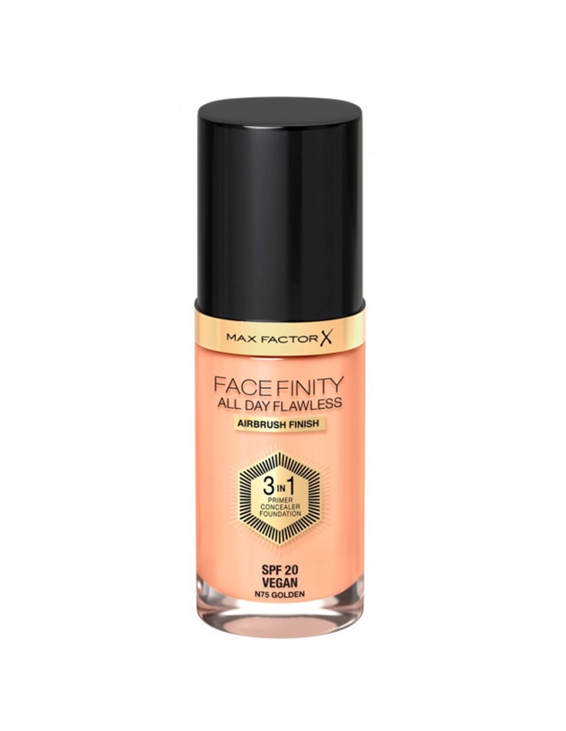 Max Factor Facefinity 3in1 Primer, Concealer y Foundation 75-Golden 30ml