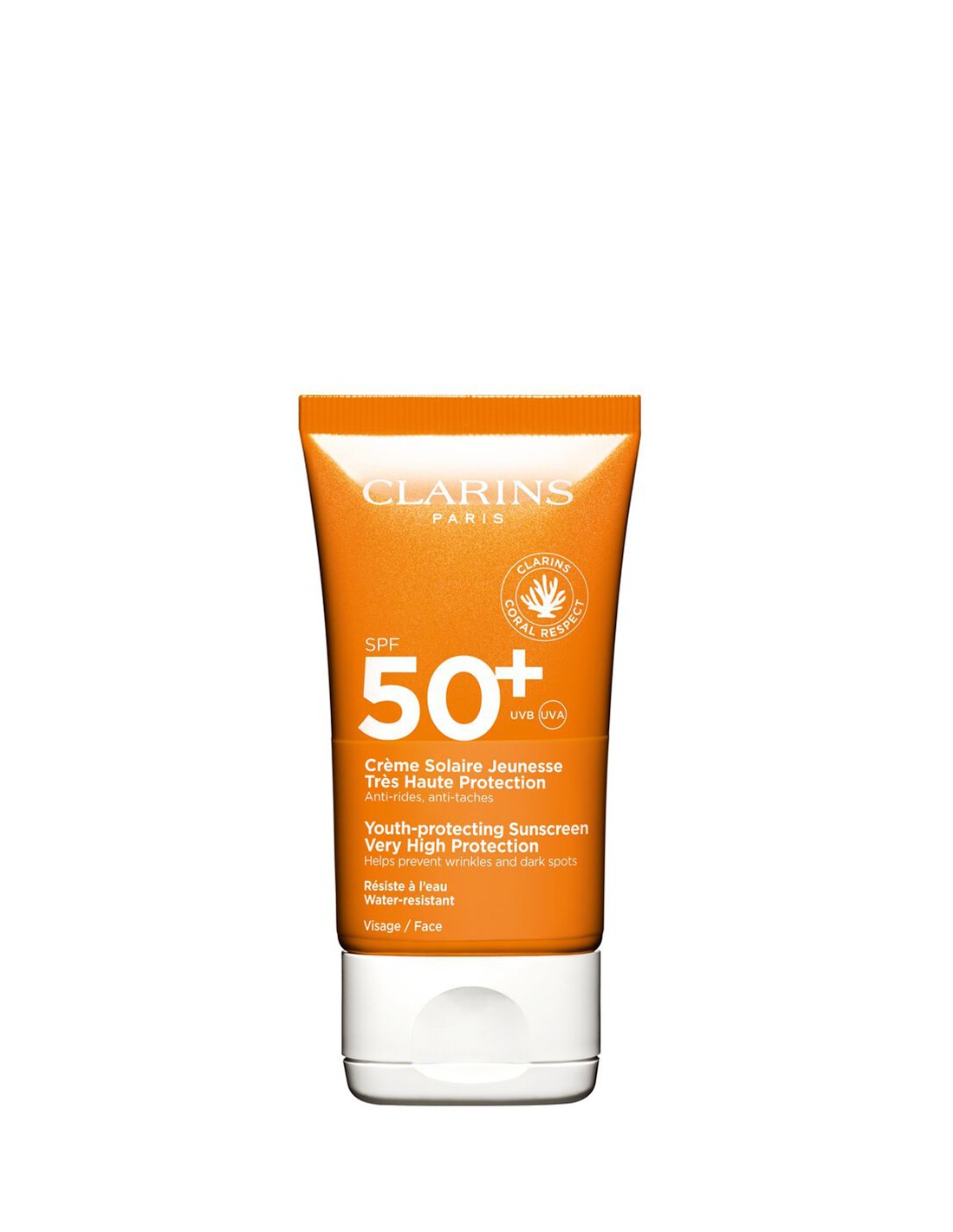 Clarins Crema Solar Muy Alta Protección Uva - Uvb Spf 50 - Rostro 50ml