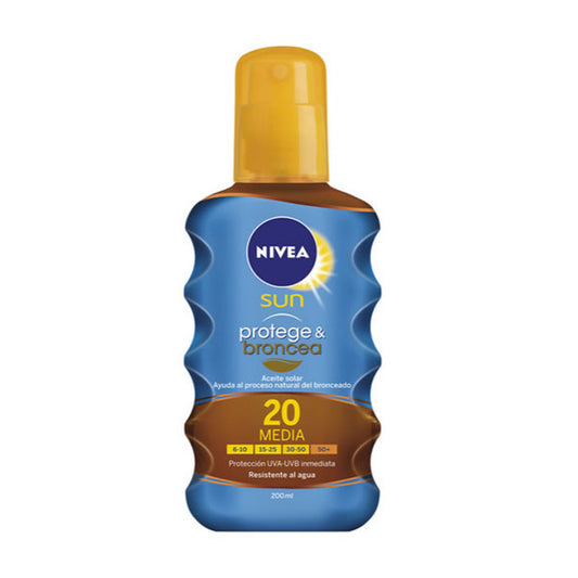 Nivea Sun Protect And Bronze Tan Activating Protecting Oil Spf20 200ml