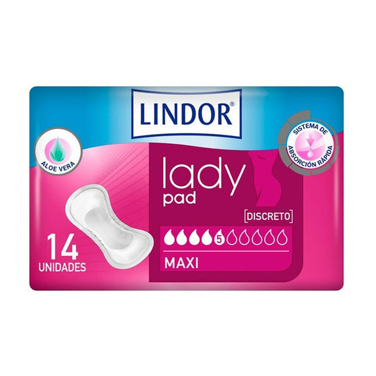 Lindor Light Urinary Incontinence Absorbent MoliMed Maxi 660 ml 14 Units