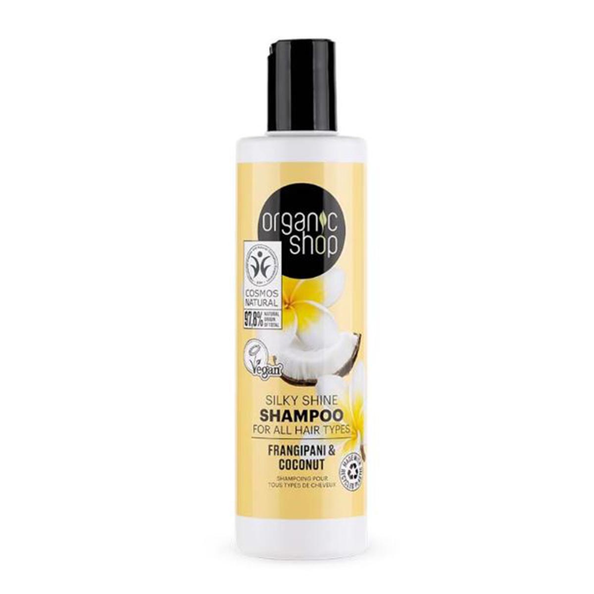 Organic Shop Natura Siberica Frangipani y Coconut Champu Todo Tipo De Cabellos 280ml