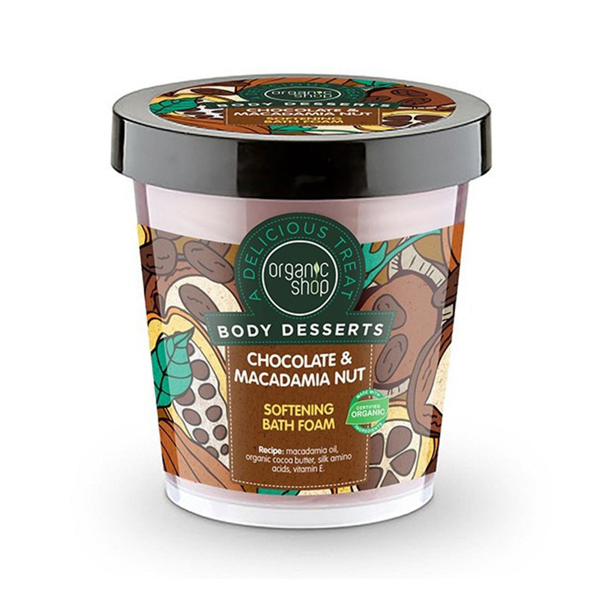 Organic Shop Body Deserts Espuma De Baño Chocolate Macadamia 450ml