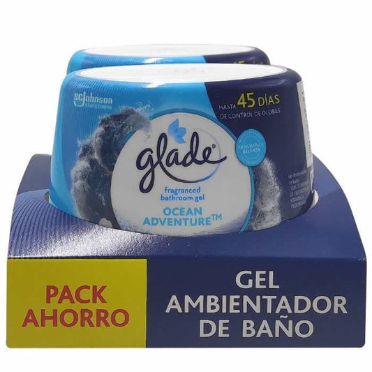 Glade Fraganced Bathroom Gel Ocean Aventure 2 Pieces