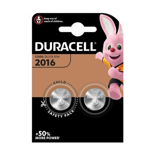 Duracell Lithium Button Battery 3V 2016 DL/CR2016 2 Units