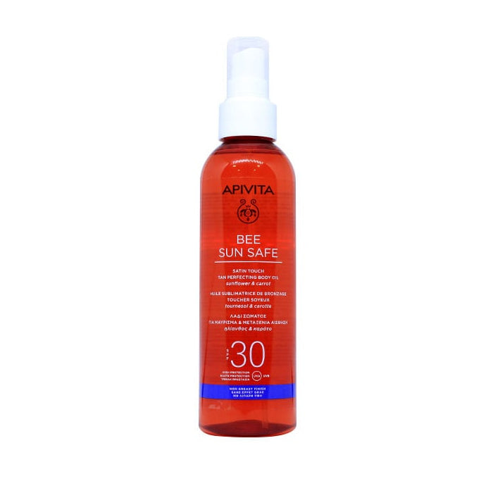 Apivita Bee Sun Safe Body Oil for Tanning &amp; Silky Feeling SPF30 200ml Jag Couture London - New York